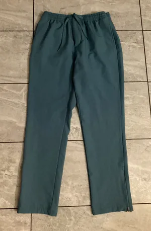 New Balance Women Jogger Pants Teal Green Athletic Zip Ankle Drawstring Size L thumbnail 1