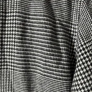 Vilagallo Checked Fringe Zip Up Wool Dress Black White Houndstooth Size 36 US‎ 4 thumbnail 9