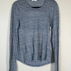 ALC Blue Heathered Cut Out Back Tee Shirt Womens L Casual Luxury Classic Staple thumbnail 9