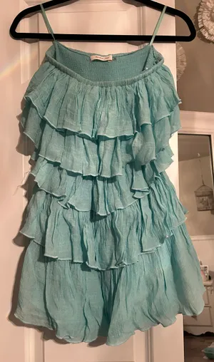 Blue Ruffle Romper thumbnail 3
