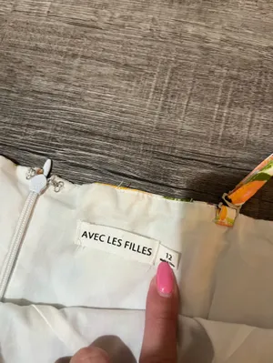 AVEC LES FILLES Anthropologie multicolored patchwork floral mini dress thumbnail 4
