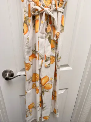 For‎ Love And Lemons Lemon Print Limonada Tie Waist Jumpsuit size Small thumbnail 6