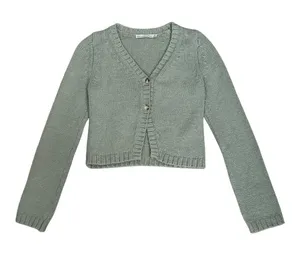 Abercrombie & Fitch Sage Green Cropped Cardigan Size XSmall thumbnail 1