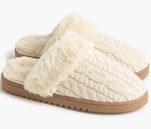 J CREW Cable-knit scuff slippers Size 8 NWOT thumbnail 1