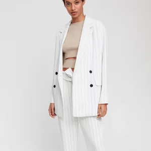 Aritzia Wilfred White Striped Cherrelle Blazer thumbnail 4