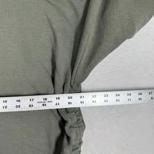 Aerie Womens XL‎ Olive Green Ruched Side Cinch Pullover Hoodie Sweatshirt 05/22 thumbnail 3