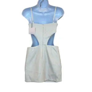 Superdown Faux Leather Mini Dress XS Cutout Going Out Bodycon Revolve $84 NEW thumbnail 6