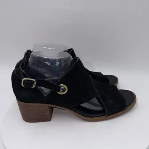 UGG Koolaburra Kaiah Sandals Women's 8.5 Black Suede Comfort Caged Block Heel‎ thumbnail 2