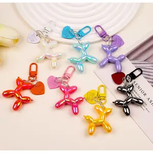 Boutique NEW Iridescent Purple Balloon Dog Keychain Purse Charm Y2K‎ thumbnail 8