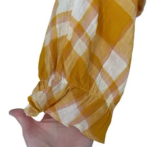 NWT Mango Checked 3/4 Sleeve Cotton‎ Mini Dress Size 6 Feminine Academia Preppy thumbnail 14