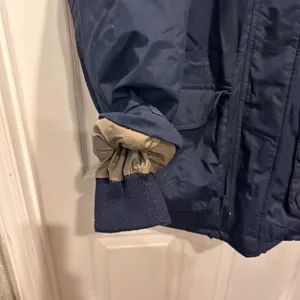 Lands End Womens Goose Down Parka Jacket Navy Blue Gore Tex Removable Hood Small thumbnail 12