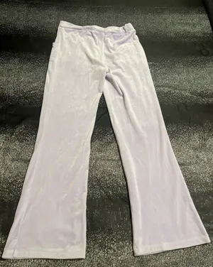 Womens L 11/13 No Boundaries Lilac Purple Velour Tracksuit Set- Hoodie & Pants thumbnail 8