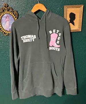 Thomas Rhett Better In Boots Green Hoodie Sz Small Tour 2025 thumbnail 1
