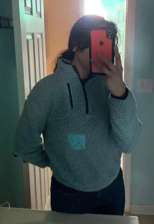 Wall Flower Teal Sherpa Jacket thumbnail 1