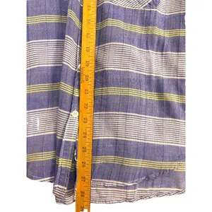 American Eagle‎ Outfitters Womens Vtg Boyfriend Striped Top Sz M Roll-Tab Sleeve thumbnail 7