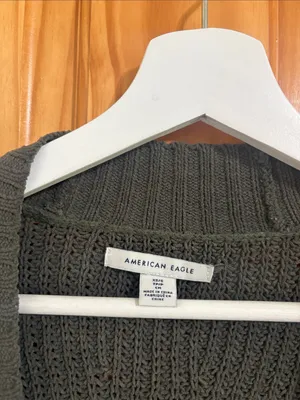 American Eagle XS/S Dark Grey Knitted Cardigan Sweater thumbnail 2