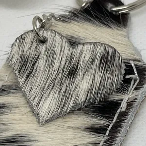 Cowhide chapstick holder. Attach to purse or backpack to keep it handy! thumbnail 3
