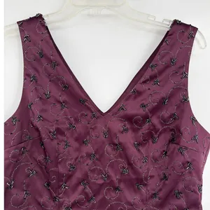 NY & CO Beaded Y2K Womens Top Sz Large Holiday Glam Purple Sequin NWT Whimsigoth thumbnail 5