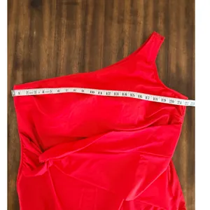 Coastal‎ Blue Womens 3X Red One Shoulder Side Tie Ruched One Piece Swimsuit thumbnail 8