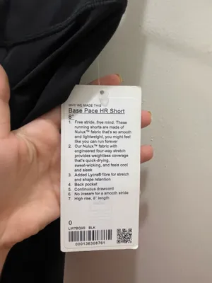 NWT Black Lululemon Base Pace HR Shorts 8” thumbnail 3