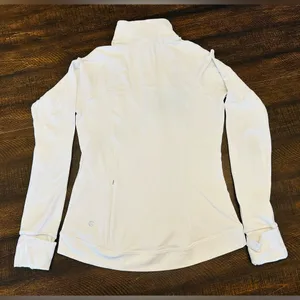 Lululemon White Long Sleeve Quarter Zip Pullover Size 8 thumbnail 7
