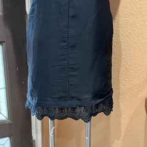 Madewell black eyelet short sleeve dress thumbnail 3