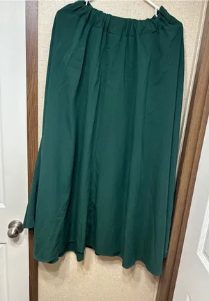 Blu Pepper Forest Green Maxi Skirt with Elastic Waist thumbnail 1