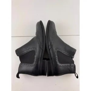 Vionic Sawyer Black Leather Wingtip Chelsea Ankle‎ Boots Size 7 Preppy Orthotic thumbnail 6