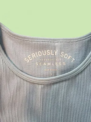 Baby Blue Ribbed Aeropostale Top thumbnail 2