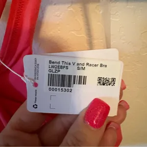 Lululemon Bend This V and Racer Bra. NWT SOLD OUT color GLZP S/M. (Glazed Pink) thumbnail 5