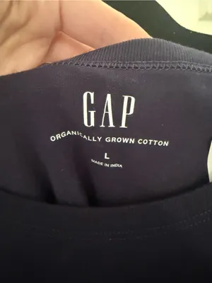 NWT GAP Organic Cotton VintageSoft Crop T-Shirt Navy Blue Size Large thumbnail 4