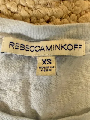 Rebecca Minkoff Vacation Vacation Vacation Muscle Tank XS Blue 100%‎ Cotton thumbnail 3
