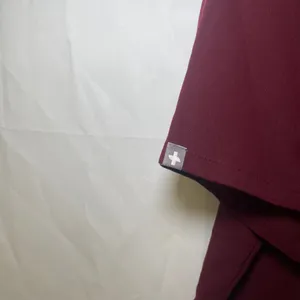NWT FIGS Casma Three-Pocket Scrub Top - Womens Size XL - Burgundy thumbnail 5