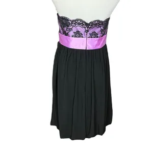 Y2K Gunne Sax By Jessica McClintock Black and Purple Lace Semi Formal Dress 9 thumbnail 5