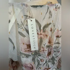 NWT Love Stitch Woman’s White Flower Airy Lightweight Boho Maxi Dress Size Large thumbnail 12