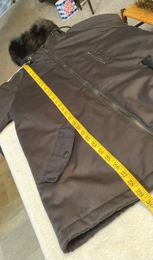 coat hooded zip front size large thumbnail 2
