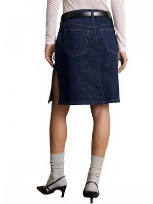 Abercrombie Mid Rise Pencil Denim Skirt Dark Wash NWT Size 25 thumbnail 2