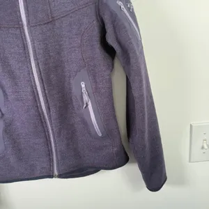 Arc'teryx Covert Hoodie Purple Fleece Jacket Full Zip Outdoor Gorpcore Womens Sm thumbnail 9