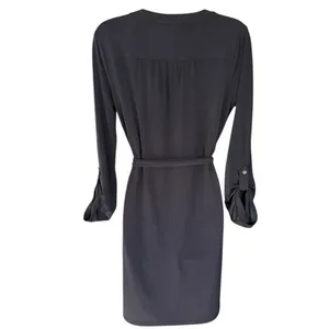 Michael Kors Belted‎ Mini Dress with Gold Chain Sz S Navy Blue thumbnail 3