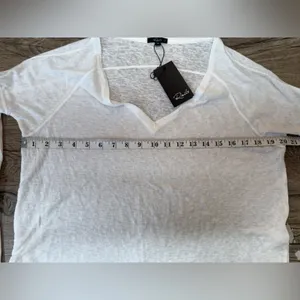 Rails White Aden Linen Blend Sheer Lightweight Long Sleeve Top‎ NWT size xs thumbnail 5