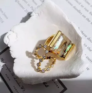 Free People Abalone Illusion Gold Ring thumbnail 1