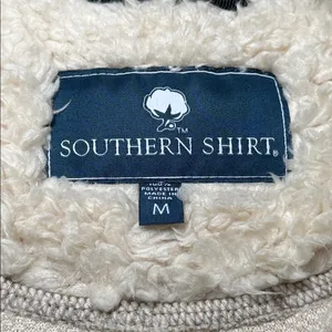 Southern Shirt Women’s Beige Half Zip Casual Sherpa Pullover Size‎ Medium thumbnail 4