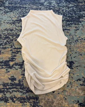 White Rouched Sleeveless Top thumbnail 1