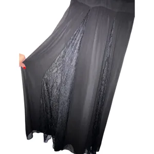 BCBGeneration Black Lace Insert Trim Wedding Guest Maxi Evening Gown Dress Sz‎ 8 thumbnail 6