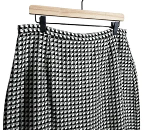 Liz Baker I Vintage 80s Black & White Houndstooth Skirt Suit Set Separates thumbnail 9