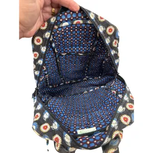 Vera Bradley blue Owl & Floral Print Quilted Backpack 16" x 14" SKU 7335 thumbnail 10