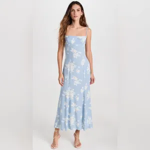 Reformation Liya Dress Bijou Blue‎ dress gown size 6 thumbnail 2