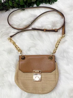 Michael Kors Tan Brown Cecelia Small Leather Crossbody thumbnail 1