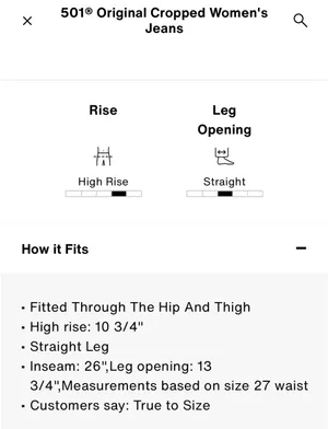 Levi’s Light Denim 501 Crop Jeans thumbnail 4