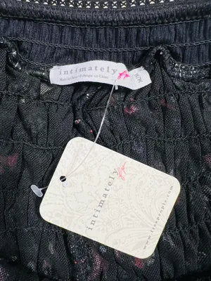 FREE PEOPLE Feeling For Lace Black Pink Floral Shorts Ruffles Girly Size Medium thumbnail 8